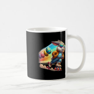 Mug Lapin de Pâques Hip Hop Lapin Patin à Roulette Arc
