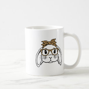 Mug Lapin de Pâques léopard lunettes de soleil visage 