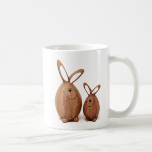 Mug Lapin de Pâques mignon en bois