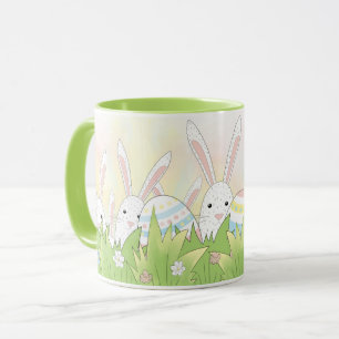 Mug Lapin de Pâques mignon et œufs