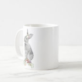 Mug Lapin de Pâques noir blanc (Devant gauche)
