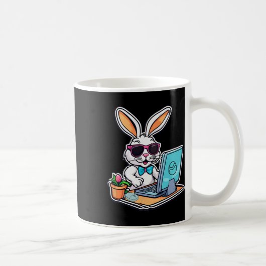 Mug Lapin de Pâques Ordinateur Vidéo Amateurs de jeu 1 (Droite)