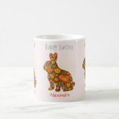 Mug Lapin de Pâques Parties scintillant d'or personnal (Centre)