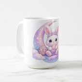 Mug Lapin de Pâques Pastel Mignon – Esthétique Lun (Devant gauche)