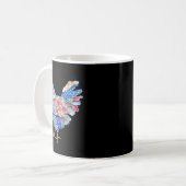 Mug Lapin de Pâques Patchwork Poulet Œufs Joyeux Lapin (Devant gauche)