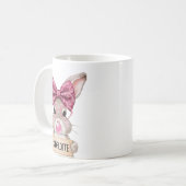 Mug Lapin de Pâques personnalisé avec conception de la (Devant gauche)
