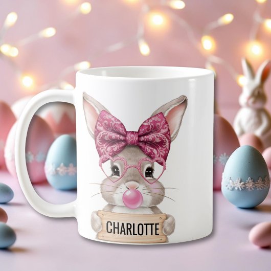 Mug Lapin de Pâques personnalisé avec conception de la