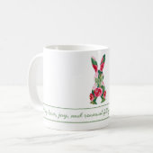 Mug lapin de Pâques personnalisé avec design flora (Devant gauche)