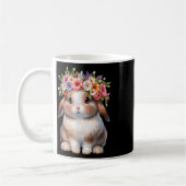 Mug Lapin De Pâques Pour Femmes Filles - Fleur De Lapi (Gauche)
