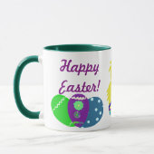 Mug Lapin de Pâques Poussin Jaune Œufs Nom (Gauche)