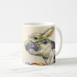Mug Lapin de Pâques vintage avec des œufs de Pâques da