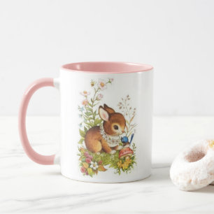 Mug Lapin de Pâques vintage mignon de ressort en