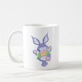 Mug Lapin de Pâques violet dansant (Gauche)