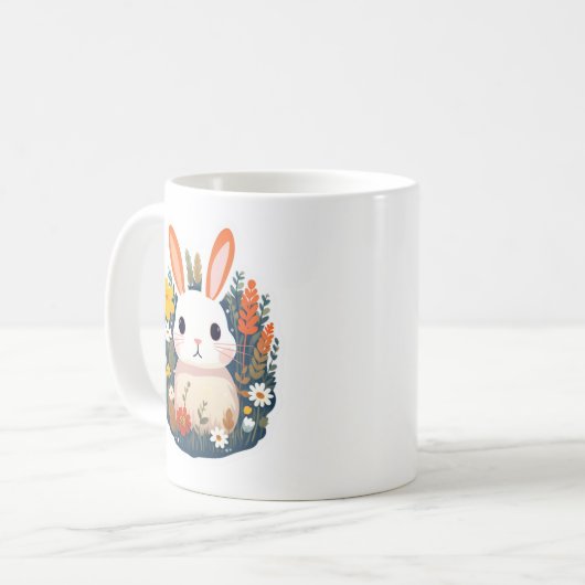Mug Lapin de printemps coloré (Devant gauche)