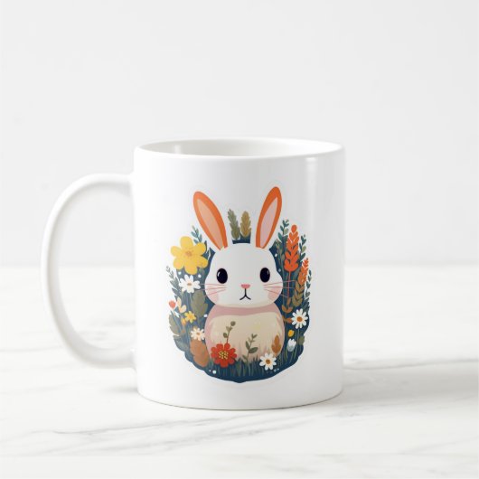 Mug Lapin de printemps coloré (Gauche)