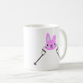 Mug Lapin de ski avec bâtons de ski (Devant droit)