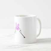 Mug Lapin de ski avec bâtons de ski (Devant droit)