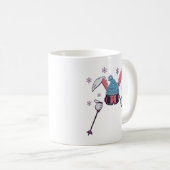 Mug Lapin de ski en fausse laine humour hivernal (Devant droit)