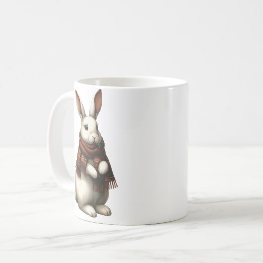 Mug Lapin d'hiver vintage (Devant gauche)