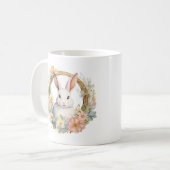 Mug Lapin doux avec fleurs de printemps (Devant gauche)