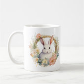 Mug Lapin doux avec fleurs de printemps (Gauche)