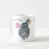 Mug lapin drôle - Aquarelle illustration lapin (Devant gauche)