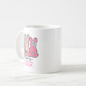Mug Lapin drôle Coquette Bow Amoureux de lapins Joyeus (Devant gauche)