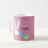 Mug Lapin drôle heureux de Pâques (Devant gauche)