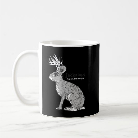 Mug Lapin drôle Jackalope (Gauche)