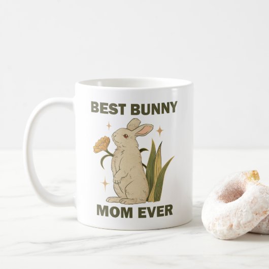 Mug Lapin Drôle, Meilleure Maman De Lapin Jamais, Amou (Avec donut)