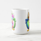 Mug Lapin drôle mordant un œuf de Pâques (Centre)