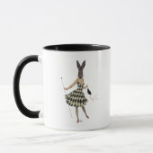 Mug Lapin en robe blanche noire (Gauche)