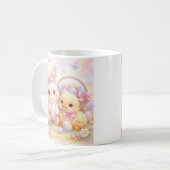 Mug Lapin et canard de Pâques mignons pastel (Devant gauche)