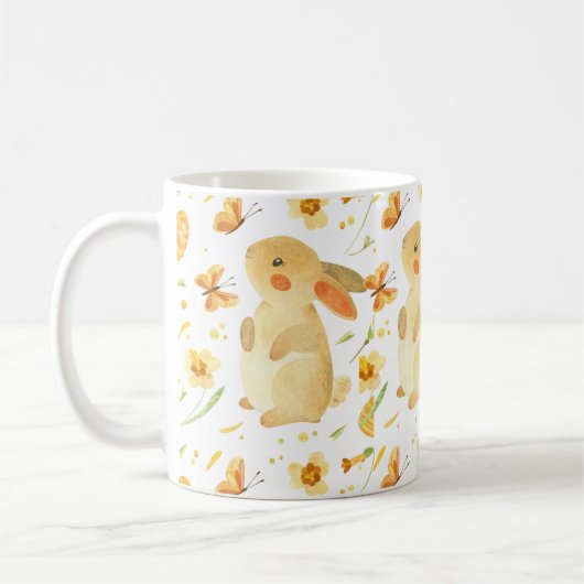 Mug Lapin et papillons de Pâques (Gauche)