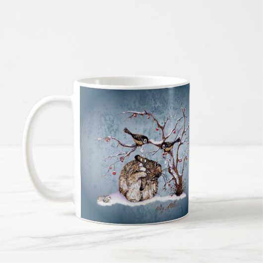 Mug Lapin et Pesky Oiseaux de Neige (Gauche)