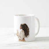 Mug Lapin fille noire La vie est douce (Devant droit)