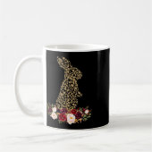 Mug Lapin Floral Léopard Guépard Impression Pâques G (Gauche)