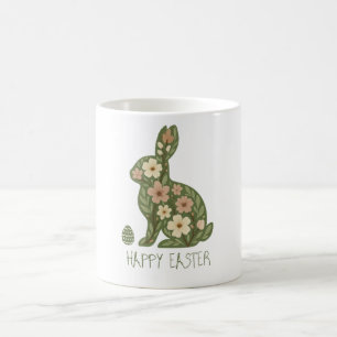 Mug Lapin Floral & Œufs de Nature – Vibrations de Pâqu