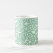 Mug Lapin Floral Vert Menthe de Printemps (Centre)