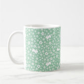 Mug Lapin Floral Vert Menthe de Printemps (Gauche)