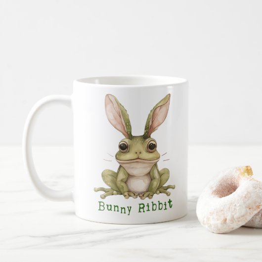 Mug Lapin Grenouille Lapin Flexible Oreilles Toad Drôl (Avec donut)