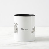 Mug Lapin gris s'étire (Centre)