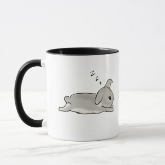 Mug Lapin gris s'étire