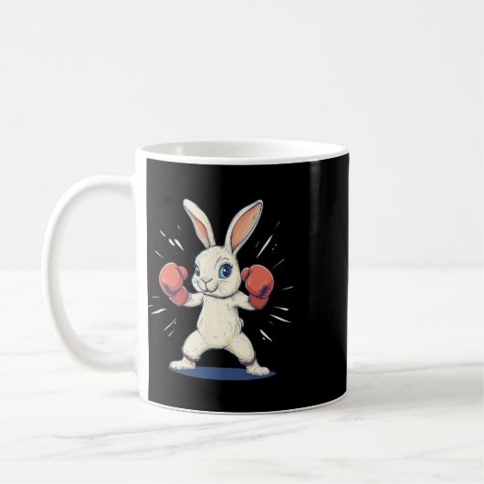 Mug Lapin Incroyable Avec Gants de Boxe Pour les Amour (Gauche)