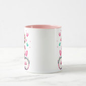 Mug Lapin joyeux et romantique lapin sur vélo (Centre)