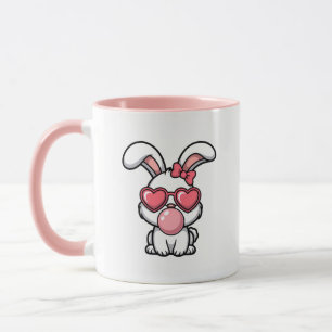 Mug Lapin Kawaii joueur avec bulle de Bubble Gum