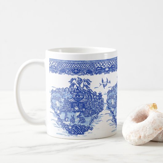 Mug Lapin lapin de saule bleu FloreI île des animaux (Avec donut)
