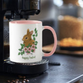 Mug Lapin Lapin Fleurs Roses