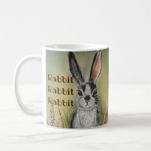 Mug Lapin Lapin Lapin Lapin Lapin Blanc Noir Bonne Cha (Gauche)
