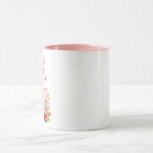 Mug Lapin lapin personnalisé en Fleurs roses (Centre)